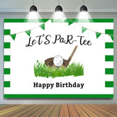 Lasst uns Partee Golf Glücklich Geburtstag Grün Hintergrund für Party
